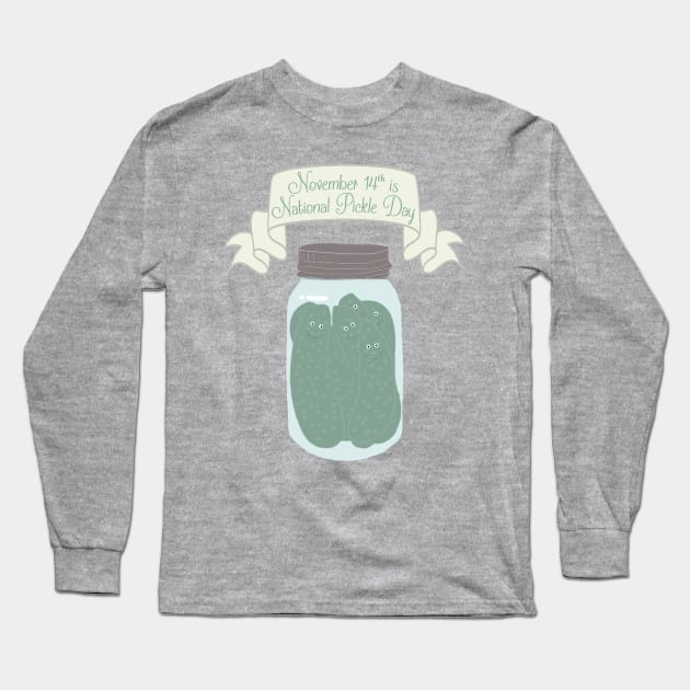 National Pickle Day Long Sleeve T-Shirt by ahadden